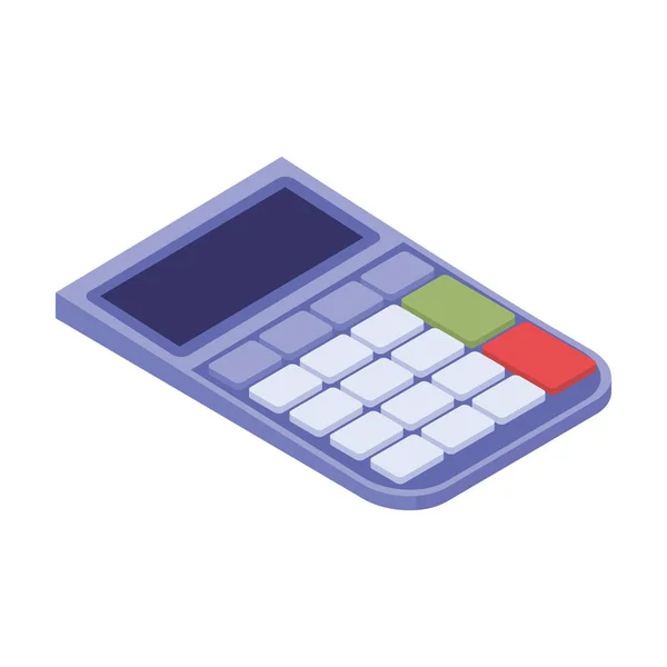 Calculator in white background vector illustration — Stock Vector