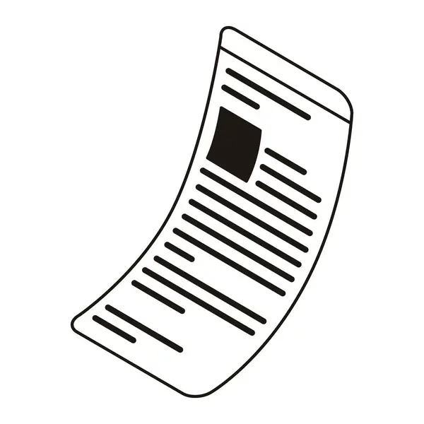 Silueta de hojas de papel en fondo blanco — Vector de stock