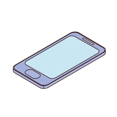 beyaz arka planda akıllı telefon ekranı