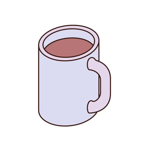 Kopje koffie met witte achtergrond — Stockvector