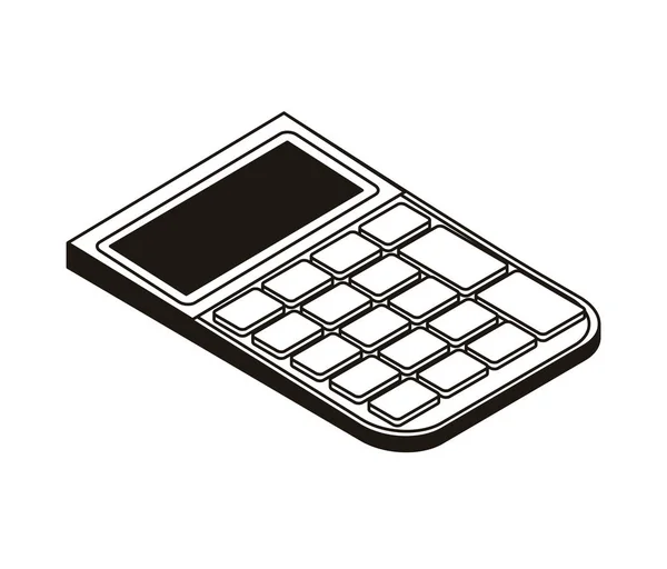 Taschenrechner im weißen Hintergrund Vektor-Illustration — Stockvektor