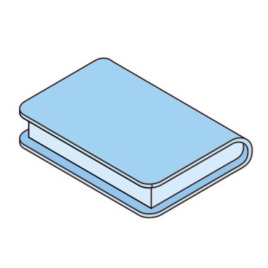 beyaz arka plan ile okul kitabı