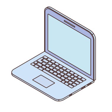 açık beyaz arka plan üstünde laptop