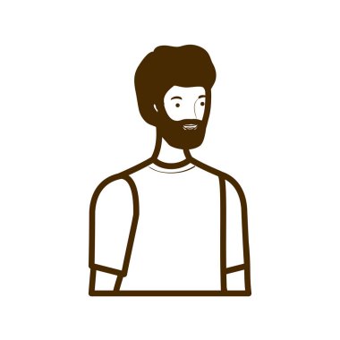 Adam beyaz arka plan üzerinde silüeti