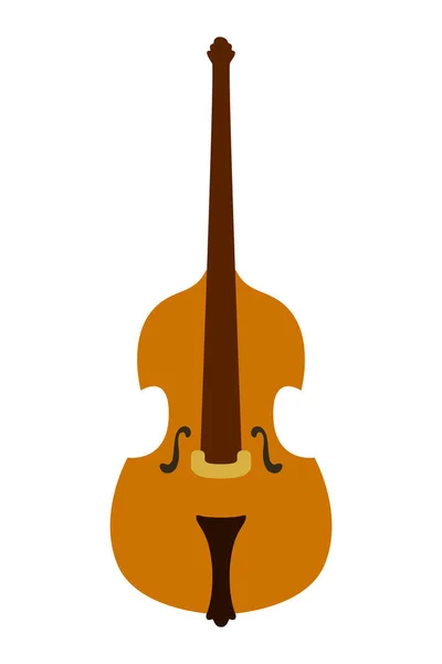 Strumento musicale violino su sfondo bianco — Vettoriale Stock