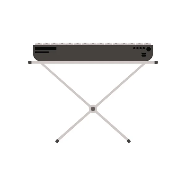 Instrument de musique piano clavier sur fond blanc — Image vectorielle