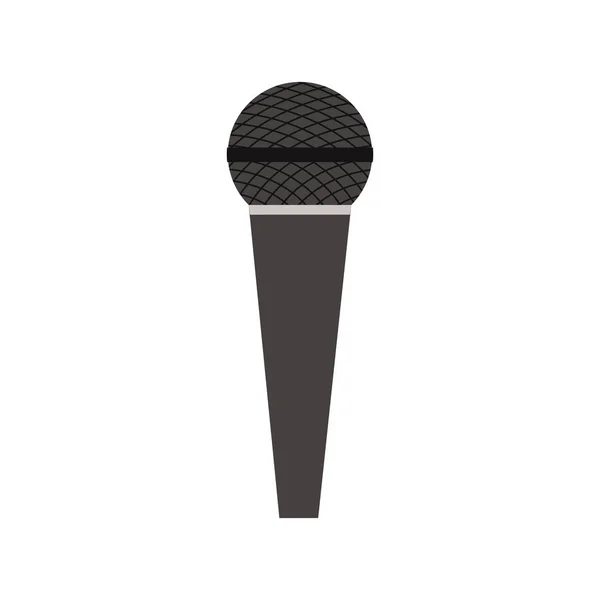 Microphone sur fond blanc illustration vectorielle — Image vectorielle