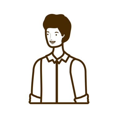 Adam beyaz arka plan üzerinde silüeti