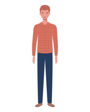 genç adam ayakta beyaz zemin üzerine