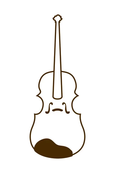 Musical instrument fiddle on white background — Stock Vector