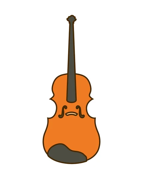 Musical instrument fiddle on white background — Stock Vector