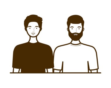 beyaz arka plan üzerinde erkeklerin silueti