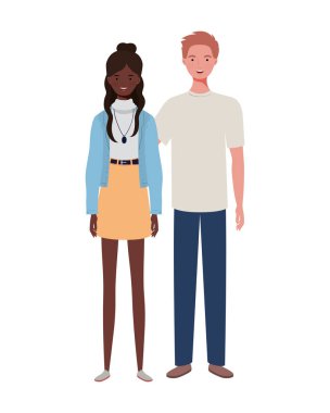 beyaz arka plan üzerinde duran insanlar çift