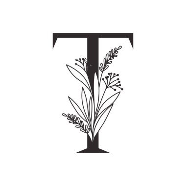 yaprakları ile alfabenin harfi