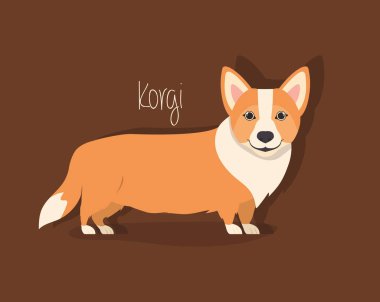 sevimli korgi köpek hayvan karakteri