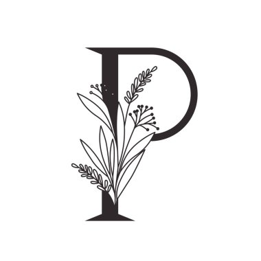 yaprakları ile alfabenin harfi