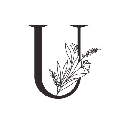 yaprakları ile alfabenin harfi