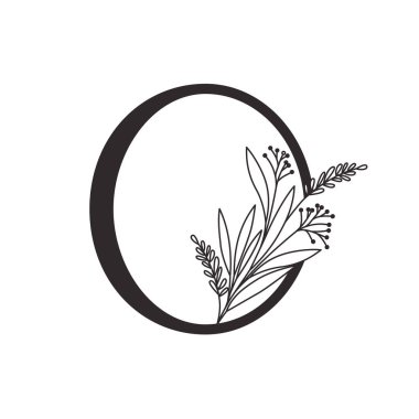 yaprakları ile alfabenin harfi