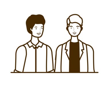 beyaz arka plan üzerinde erkeklerin silueti