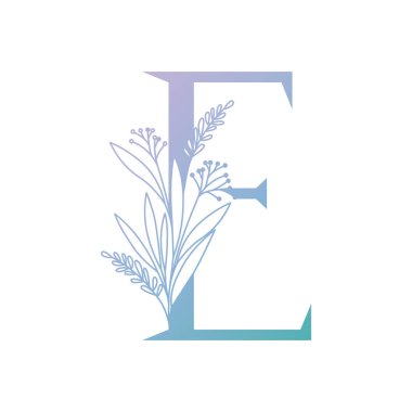 yaprakları ile alfabenin harfi