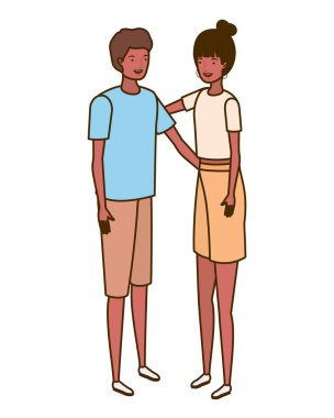 beyaz arka plan üzerinde duran insanlar çift