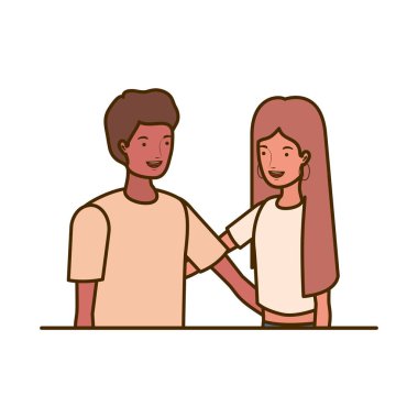 gülümseyen ve birbirlerine sarılma çift