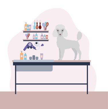 sevimli kaniş köpek hayvan karakteri