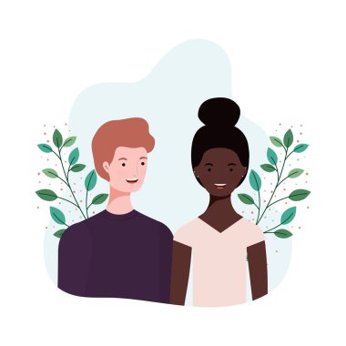 dalları ve arka plan yaprakları manzara ile insanların çift