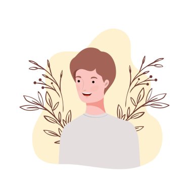 peyzaj arka plan ile genç adam