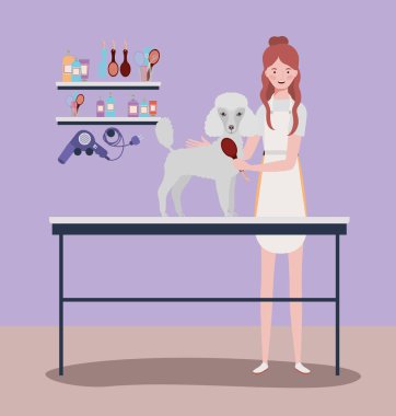 sevimli kaniş köpek hayvan karakteri