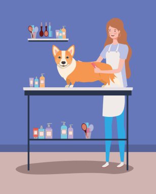 sevimli korgi köpek hayvan karakteri