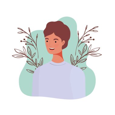 peyzaj arka plan ile genç adam