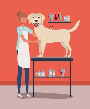 sevimli labrador retriever köpek hayvan karakteri