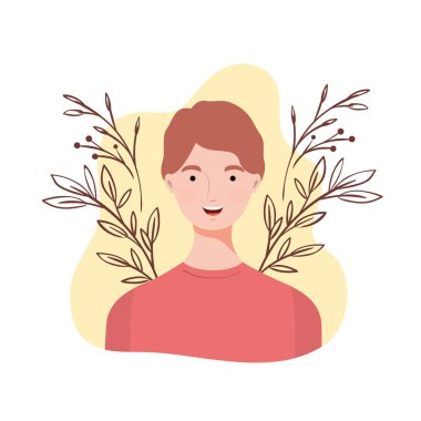 peyzaj arka plan ile genç adam