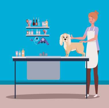 sevimli cocker spaniel köpek hayvan karakteri