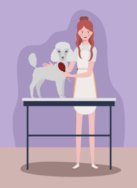 sevimli kaniş köpek hayvan karakteri