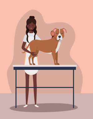 sevimli pitbull köpek hayvan karakteri