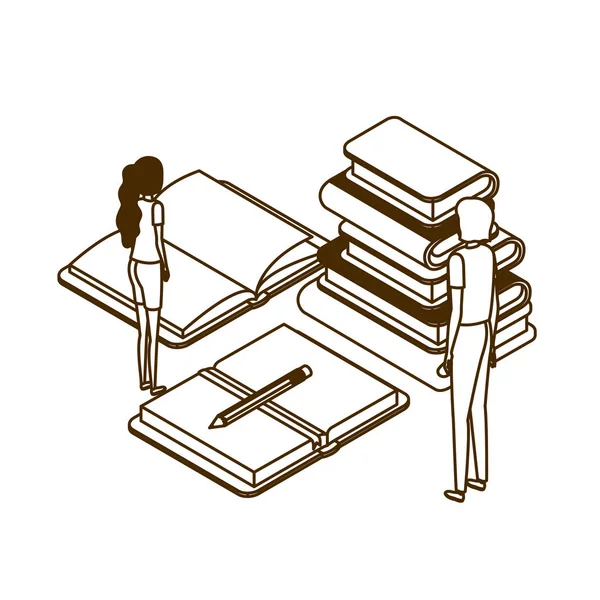 akıllı telefon ekranı ve beyaz arka plan üzerinde yığın kitap ile adam