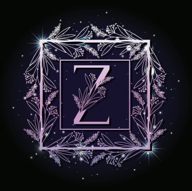 yapraklı kare kare z harfi