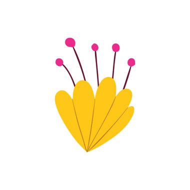 renkli çiçek izole simgesi