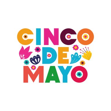 cinco de mayo etiket izole simgesi