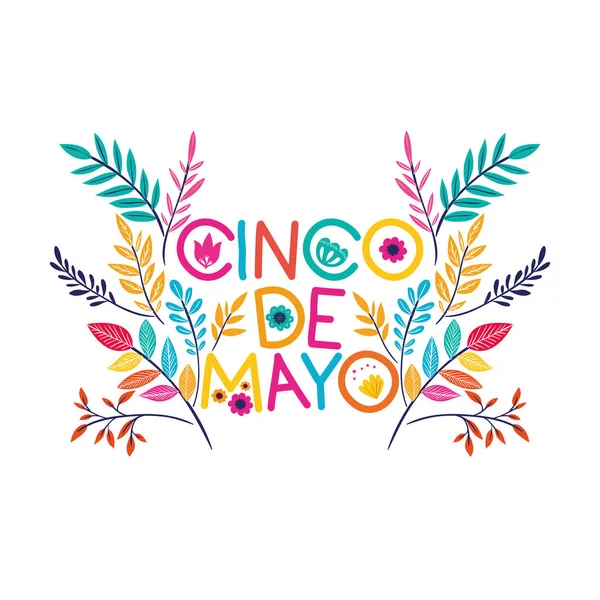 Cinco de mayo etiqueta icono aislado — Vector de stock