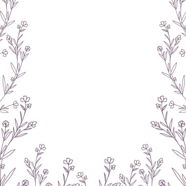 desen bitkiler ve otlar izole simgesi