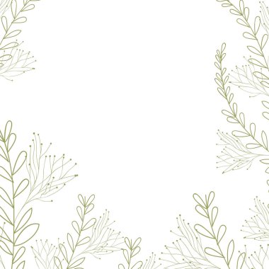 desen bitkiler ve otlar izole simgesi