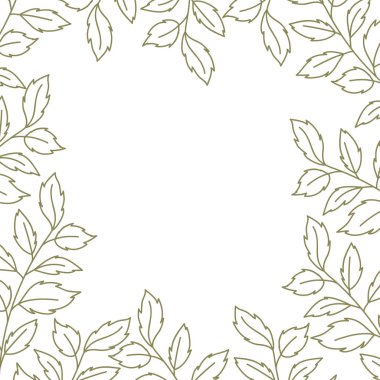 desen bitkiler ve otlar izole simgesi