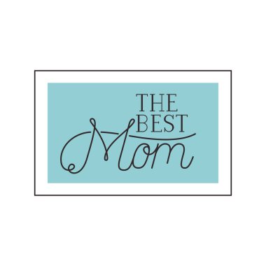 Anne en iyi izole simgesi etiket.