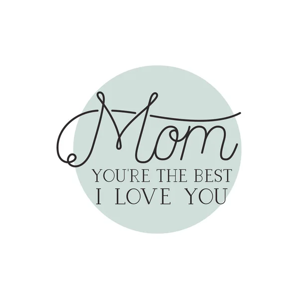 Mama, ich liebe dich als Ikone — Stockvektor