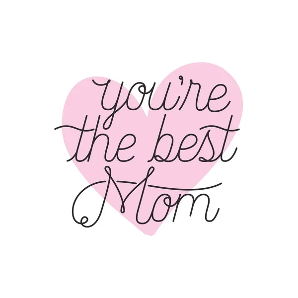Mamma du är den bästa etikett ikonen — Stock vektor