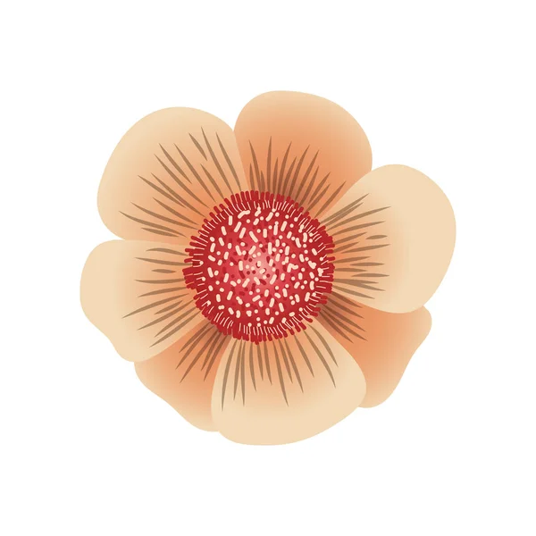 Красиві квіти ізольована ікона — стоковий вектор