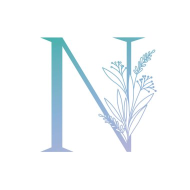 yaprakları ile alfabenin harfi